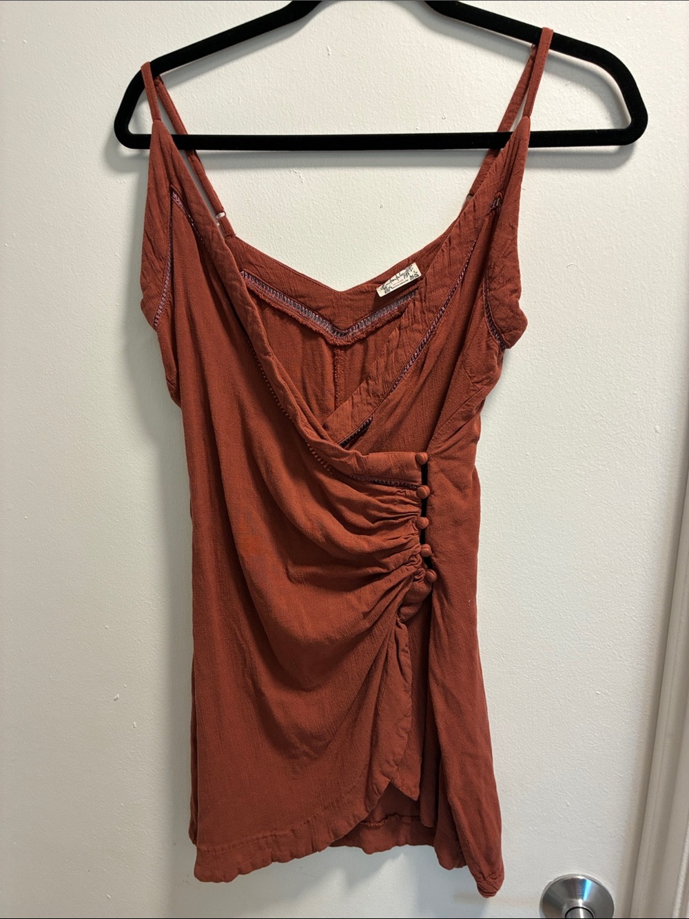 We The Free Rust Ruched Cami Tank